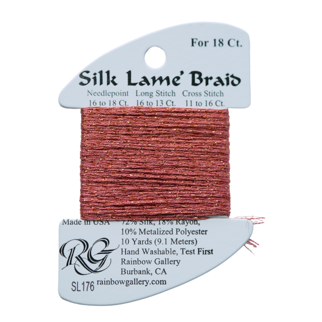 Silk Lamé Braid SL176 Coral