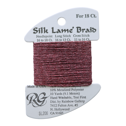Silk Lamé Braid SL206 Nostalgia Rose