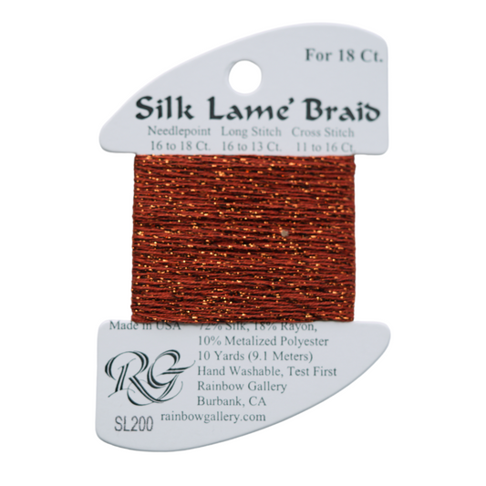 Silk Lamé Braid SL200 Burnt Brick