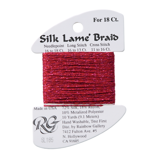Silk Lamé Braid SL185 Tangelo Red
