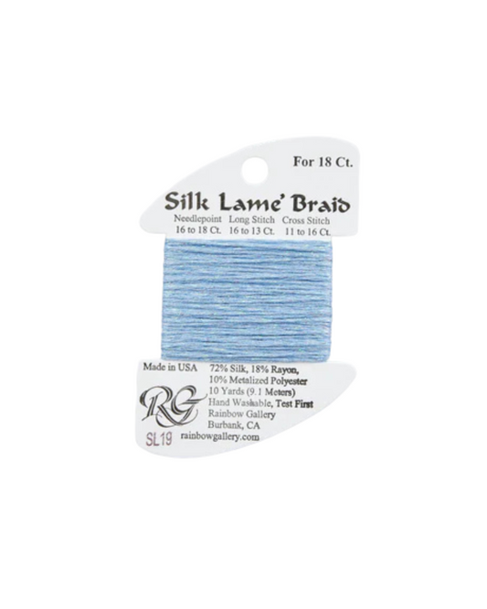 Silk Lamé Braid SL19 Antique Blue